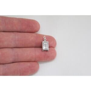 Sterling Silver Suitcase Charm, Sterling Silver Travel Suitcase Charm